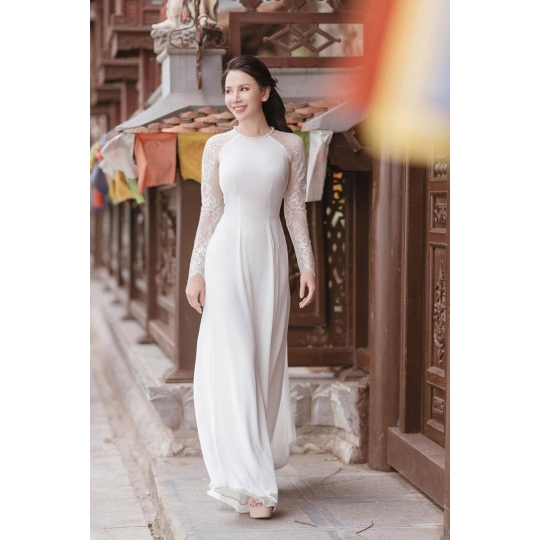 Áo dài vải ren