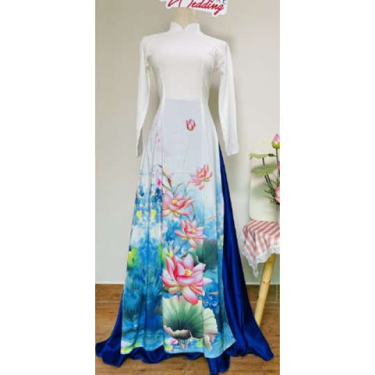 Áo dài vẽ họa tiết